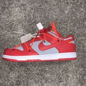 Nike dunk low white University red